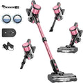Cordless Vacuum Cleaner 8 in 1 Powerful Stick Vacuum with 45min Runtime Anti-Tangle Vacuum Cleaners for Home Lightweight Handheld Wireless Vacuum for Hardwood Floor Carpet pet Hair Rose B