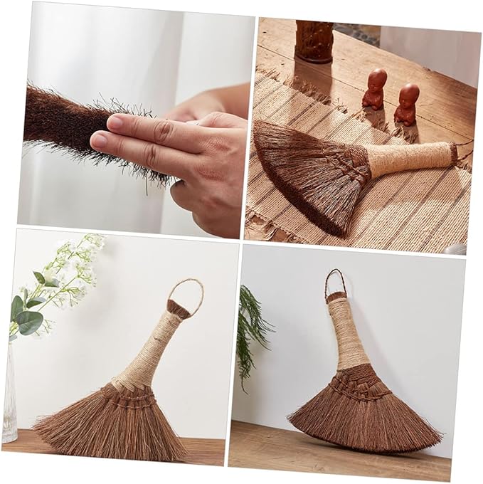 BESPORTBLE 2pcs Desktop Palm Dust Brush Ergonomic Household Broom for Easy Cleaning of Furniture Car and Hard Reach Areas
