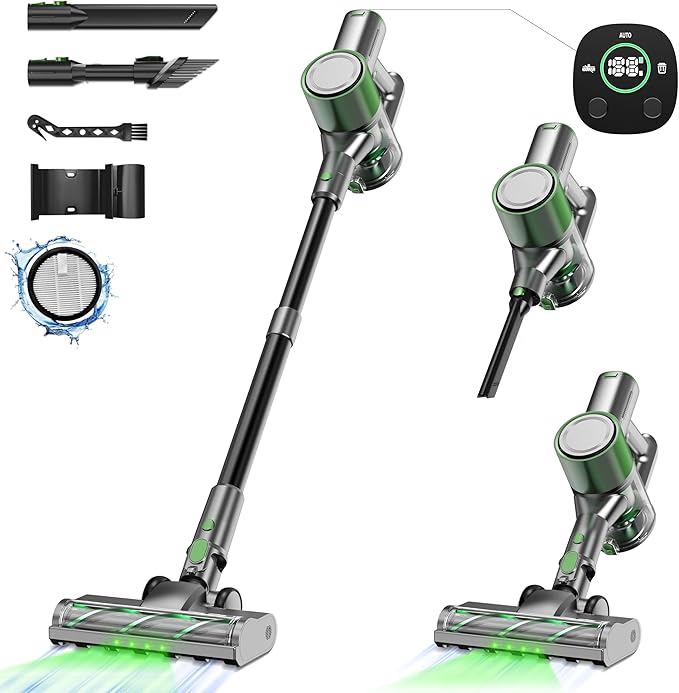 KIKETECH Includes Cord Cordless and Base Station Stick Vacuum Cleaners 45-Minute Battery Life Lightweight Handheld Design high Power Suitable for Hardwood Floors Carpets and pet Hair.(B61)