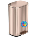 iTouchless SoftStep 13.2 Gallon Step Kitchen Trash Can with Lid and Odor Filter Stainless Steel Rose Gold 50 Liter Trashcan for Home Office Bedroom Garage Living Room Bathroom Slim Wastebasket