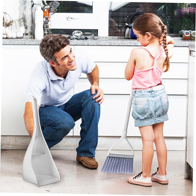 2sets Compact Mini Broom and Dustpan for Desktop Cleaning Toothed Dustpan for Hair Removal Lightweight and Easy to Store for Kitchens Bedrooms and Cars