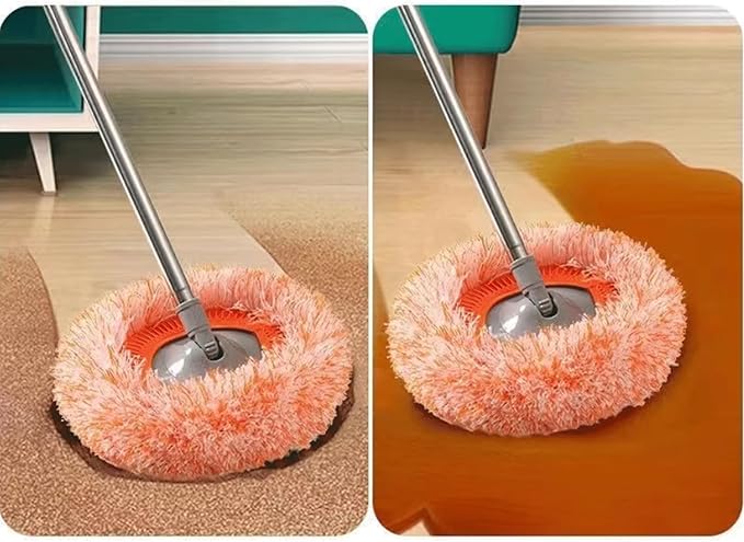 mop Mop Sunflower Orange Multifunctional Telescopic Mop with 3 Mop Heads 360° Rotation for Wet Or Dry Use mops