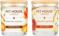 One Fur All Pet Odor Candles 2 Pack Plant-Based Soy Clean Burning Scented Candles for Pet Loving Homes - Pumpkin Spice Apple Cider 2 Pack