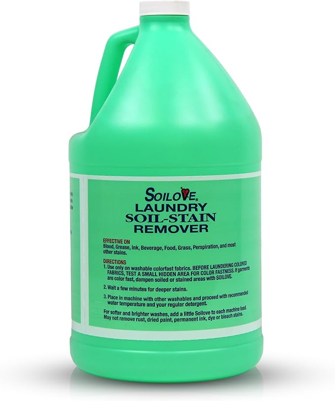 SOILOVE 1 Gallon Laundry Stain Remover &amp Ajax 134oz Oxy Overload Liquid Laundry Detergent – Ultimate Stain-Fighting &amp Freshness Duo for Tough Stains &amp Clean Clothes