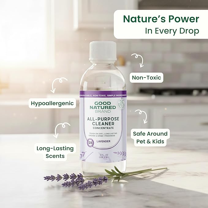 Good Natured Brand | Carpet Deodorizer 31 oz Lavender &amp All-Purpose Cleaner Concentrate 8 oz Lavender