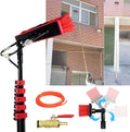 Outdoor Window Glass Cleaner Kit 5.4-10.8m Water Fed Telescopic Brush Portable Extendable Solar Photovoltaic Panel Cleaning Equipment10.8m/36ft