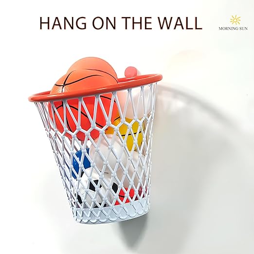 12PCS Basketball Wastebaskets Basketball Trash Can for Basketball Party4.5 Gallon Basketball Garbage Can with Removable Hoop Basketball-themed gift NBA fans Gift Durable Sports DecorGarbage Bin