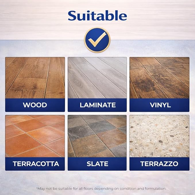 Floor Restore – High Solid Floor Restorer for Wood &amp Hard Floors Concentrated Coating to Restore Shine &amp Cover Fine Scratches Easy Mop-On Application