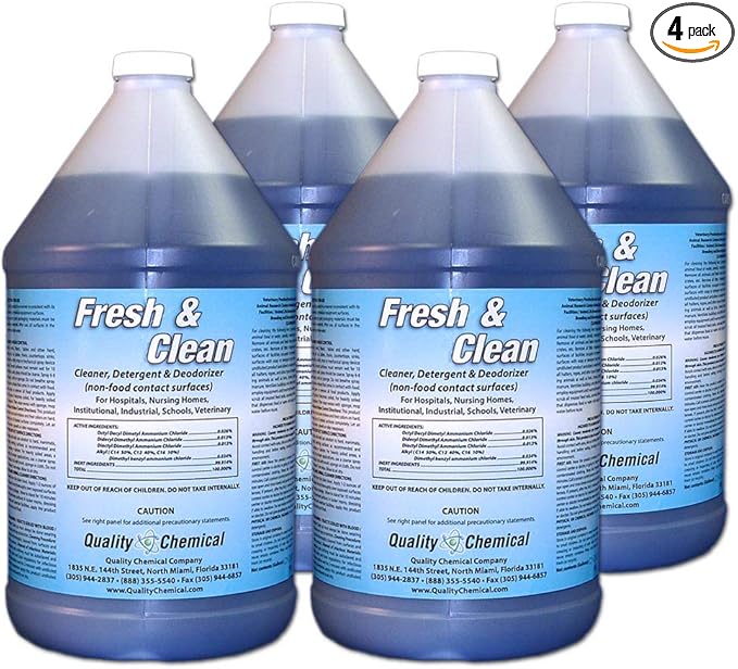 Quality Chemical Fresh &amp Clean Non-acid total restroom cleaner-4 gallon case