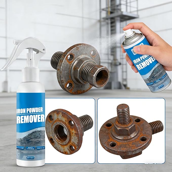 Multi-Functional Quick-Acting Rust Removal Spray2026 New Iron Powder Remover SprayCar Rust Remover Spray Metal Paint Cleaner for Tools Furniture &amp Household Surfaces (3-100ML)