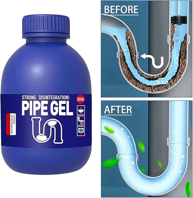 Pipe Drain CleanerThe Unclogging CleanerPipeline Dredging AgentPowerful Pipe Dredging AgentFor Kitchen Shower Drains Tubs (3PC)