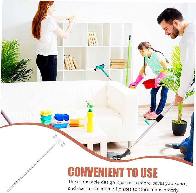 Detachable Electrostatic Dust Mop with Long Handle for Floor Cleaning No Wash Required Suitable for Hardwood Tile Easy Operation Storage Cleaning Tool