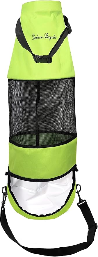 Boat Trash Bag - Heavy-Duty 600D Mesh Oxford Fabric with Bottom Zipper and Top Rubber Closure - Leakproof and Washable for Boats Kayaks Campers RVs and More