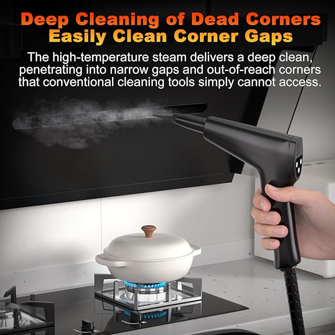 Generic Steam Cleaner 1500W High Pressure Portable Handheld Steaming Cleaner Kitchen Hood Refrigerator