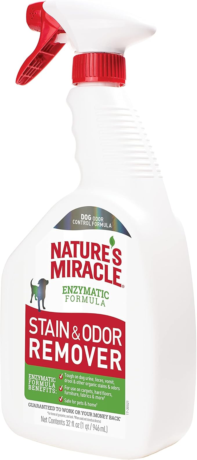 Nature's Miracle Dog Stain and Odor Remover Everyday Mess Enzymatic Formula 32 fl oz (Pack of 2)