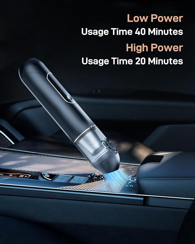 Handheld Vacuum Cordless Car Vacuum Portable with 20000Pa Ultra-Strong Suction Multi-Function Hand Vacuum Rechargeable for Cars Home Pet Hair &amp Outdoor Use