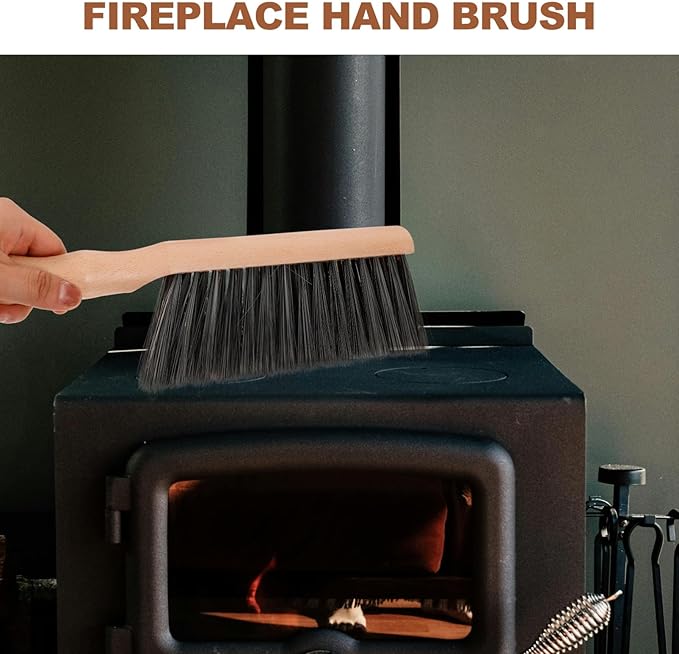 Fireplace Cleaning Brush with Ergonomic Handle Durable Hand Broom for Indoor Outdoor Use Compact Bristles for Dust Removal for Homeowners Keeping Spaces Tidy