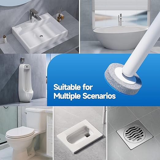 CTIME Small Bathroom Trash can with lid and Disposable Toilet Brush Set