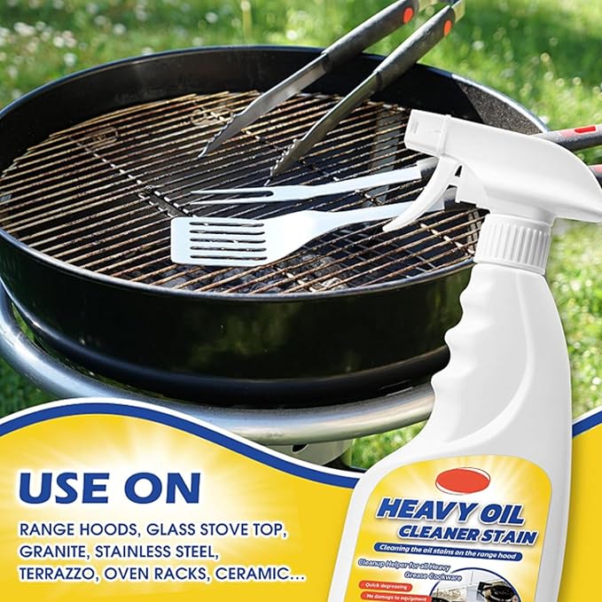 Heavy Oil Cleaner Stain-Effective Multi-Purpose Cleane for Heavy Oil Cleanup with Spray Nozzle Spray for Kitchen Household Oven Stove Range Hood Sink (1PCS)