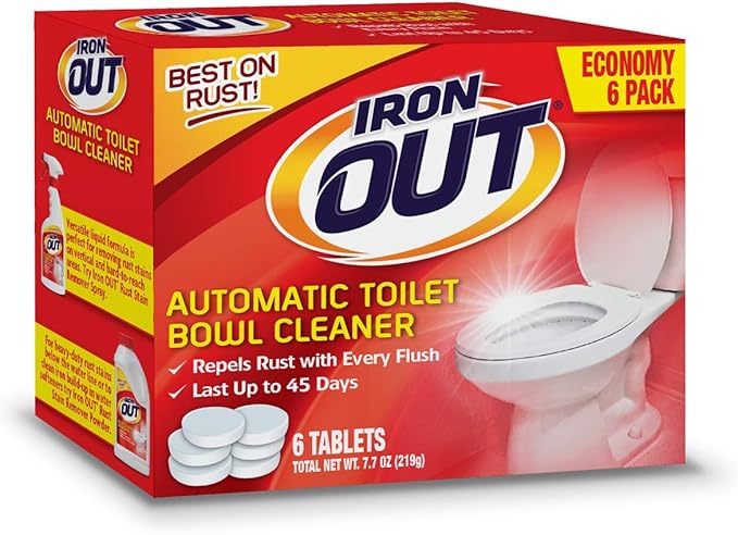 Iron Out Rust Stain Remover Automatic Toilet Bowl Cleaner Tablets Powerful Gel Spray and Powder