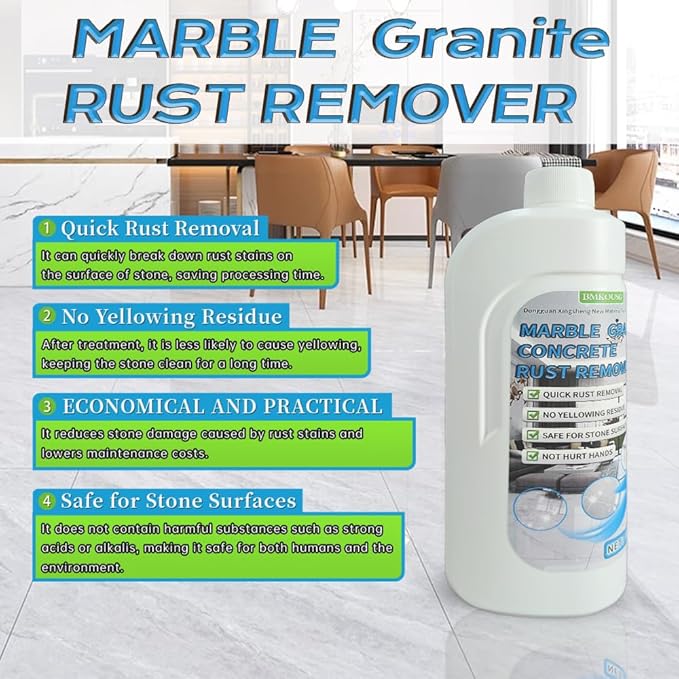 Rust Stain Remover Marble Cleaner Tile Rust Remover Granite Care Agent Stone Care Agent - Powerful and Effective in Removing Rust From Granite Tile and Marble (500g)