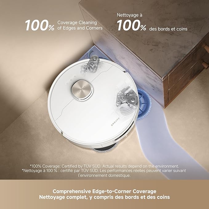 DREAME L50 Ultra Robot Vacuum and Mop White 19500Pa Suction with Auto-Empty and Mop Self-Cleaning Precise Obstacle Avoidance HyperStream Detangling DuoBrush