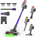 Cordless Vacuum Cleaner500W 40KPa 60Mins Vacuum Cleaners for HomePowerful Stick Vacuum With Green LightAnti-tangle Wireless Vacumm Rechargeable Vacuum for Pet Hair/Carpet/Hardwood FloorPurple