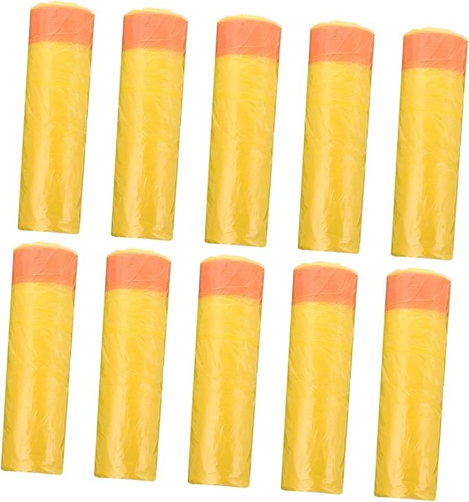 10packs Disposable Drawstring Trash Bags for Household Use Extra Thick Rubbish Bags for Bathrooms Bedrooms Offices -up