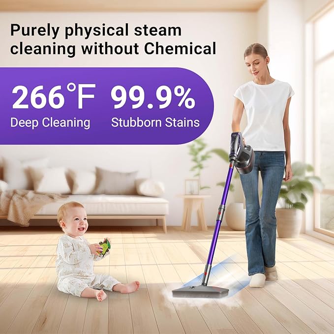 Steam Mop for Floor Cleaning All in One Steam Cleaner for Home Hardwood Tile Grout