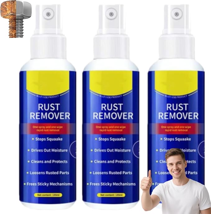 Wanglerust Remover Multi-functional Quick-Acting Rust Removal Spray 2026 Upgrade Rust Remover for Metal Anti-Rust Lubricant Spray &amp Rust Remover Fast-ActingFor Automotive PartsChainsTool (3
