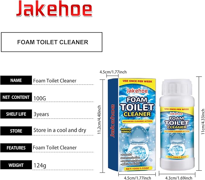 Foam Toilet Cleaner Advanced Cleaning Action Weekly UseToilet Bowl Cleaner Toilet Bowl Powerful Cleaner-2Pack