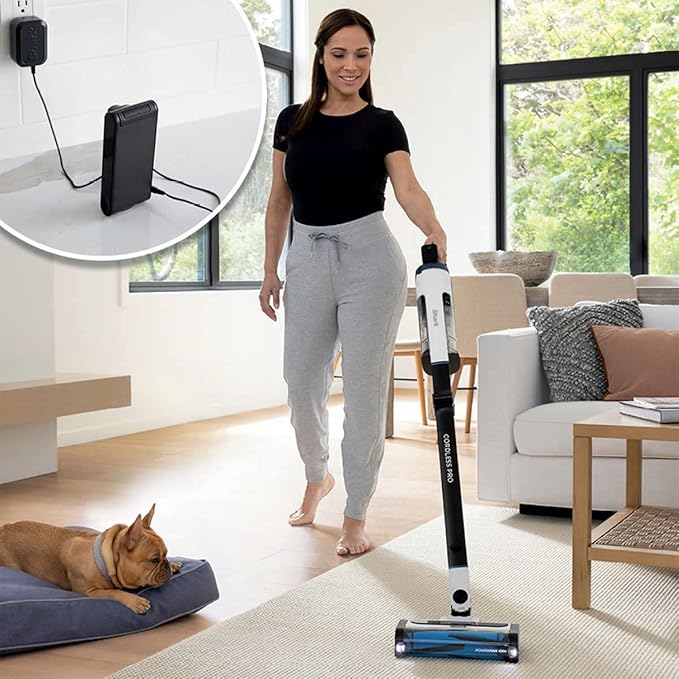 SHARK UZ565H Pro Cordless Vacuum with Clean Sense IQ &amp MultiFLEX Technology PowerFins Plus Brushroll Includes Duster Crevice Tool &amp Anti-Allergen Dusting Brush Up to 40 Minute Runtime Whit
