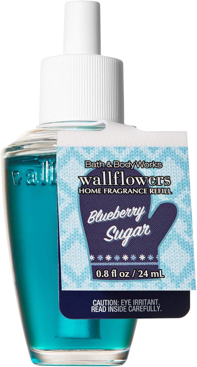 Bath and Body Works Blueberry Sugar Wallflowers Home Fragrance Refill 0.8 Fluid Ounce (2018 Holiday Edition)