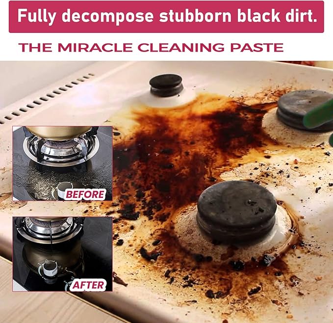 Multi-Purpose Kitchen Cleaning Paste - Removes Grease Grime &amp Water Stains For Kitchen Bathroom Floors(2PCS)