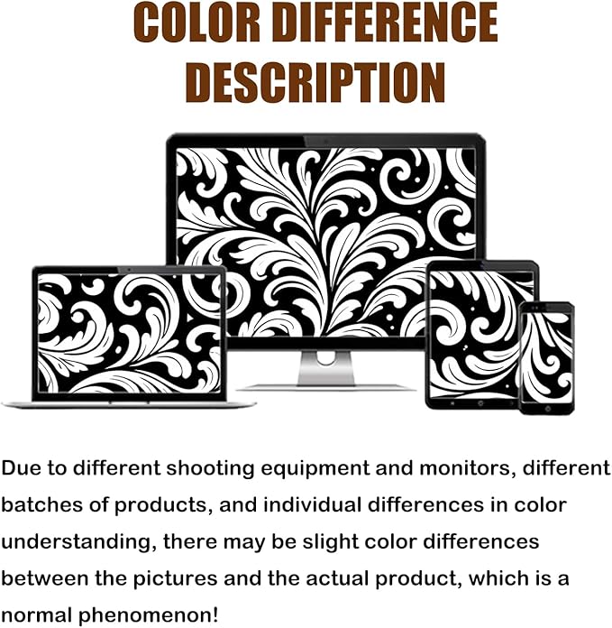 Nuxovilar Coffee Bar Mat Black White Floral Scroll Pattern Dish Drying Pad Natural Rubber Canvas 16.92 x 31.1 inchs Coffee Accessories Counter Surface Beverage Corner Home Cafe