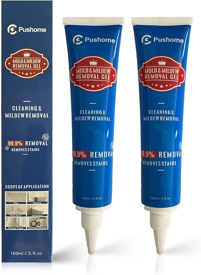 Household Mold Stain Remover GelGrout Cleaner Best for Home Kitchen Sink Bathroom ShowerFront Load Washing Machine Refrigerator Strips Silicone CaulkSink Sealant(2Pack)