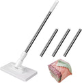Quick-Grip Mini Mop Touch-Free Cloth Change 20 Reusable Cloths Included 37/70/100/133/165 cm Telescopic Gap Dust Cleaning Duster Flat Mop with Locking Head