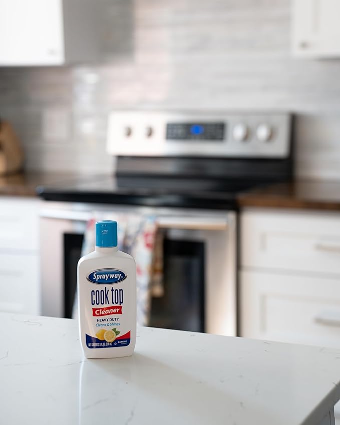 Sprayway Cook Top Cleaner 8oz Pack of 12 | Removes Grease Grime &amp Stubborn Stains | Streak-Free Shine Safe for Glass &amp Ceramic Cooktops | Easy-to-Use Formula