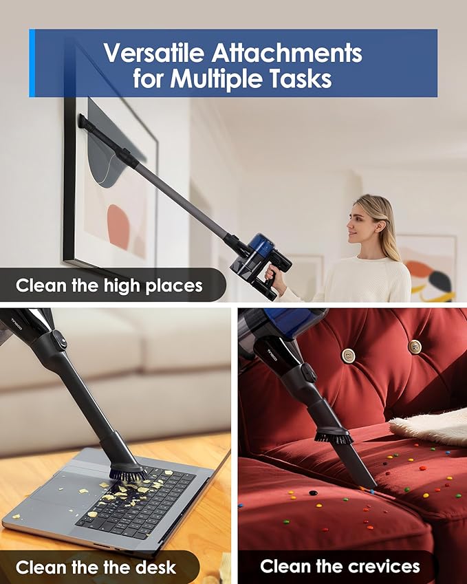 Tineco Pure ONE S30 Cordless Vacuum Cleaner 150AW Powerful Suction Zero Tangle Brush Up to 65min Runtime Stick Vacuum Cleaner for Pet Hair Carpet &amp Hard Floor