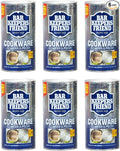 Bar Keepers Friend Cookware Cleanser &amp Polish (12 oz) - Cleaner Degreaser &amp Stain-Remover - for Use on Stainless Steel and Copper Pots Pans and Utensils Glass Casserole Dishes and More (6)