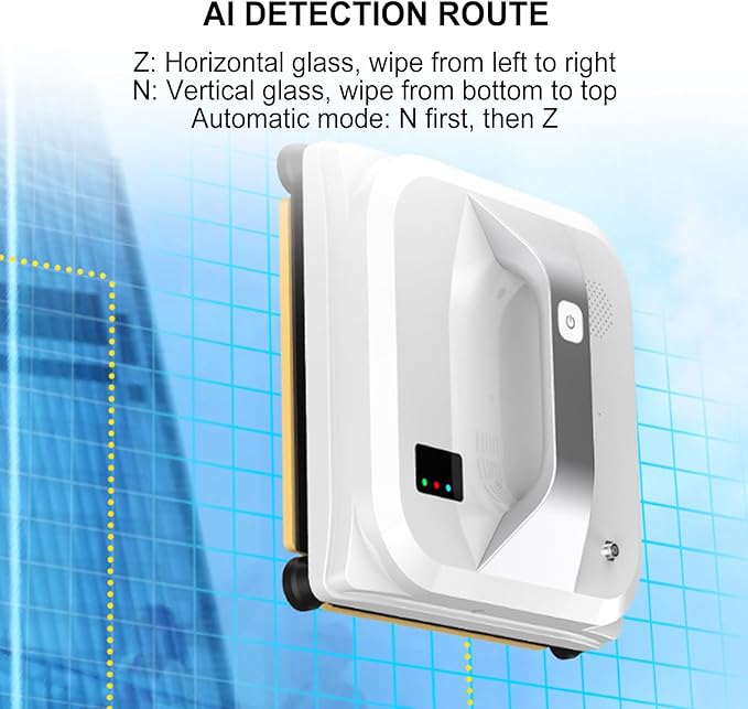 Automatic Window Cleaner Robot Smart Window Glass Cleaning Robot Remote ControI &amp 3000Pa Strong Suction No Noise For Outdoor/Indoor