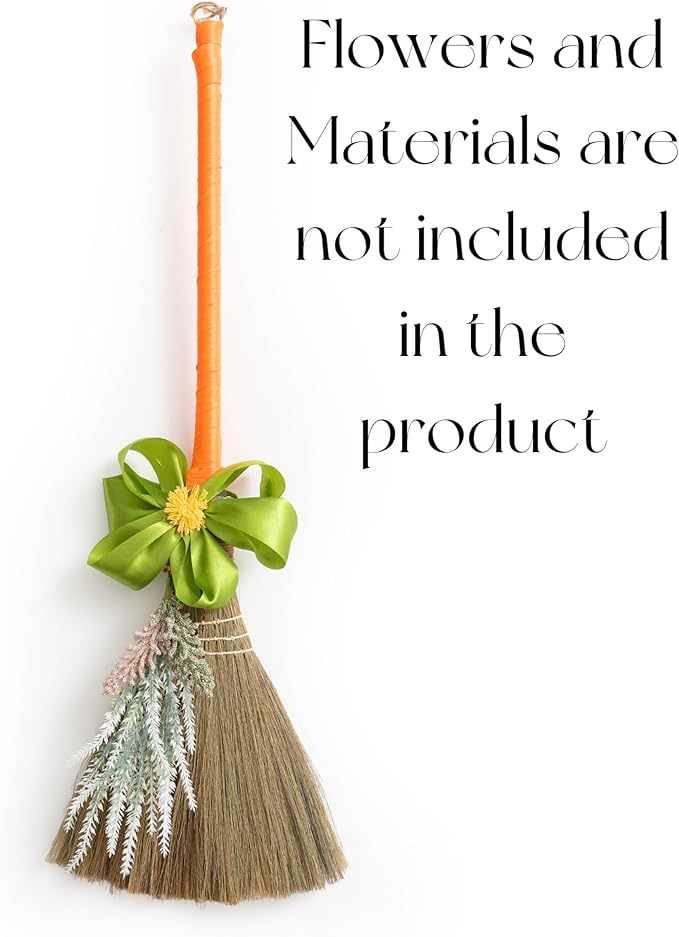 BMart Home Natural Whisk Sweeping Hand Handle Broom - Vietnamese Straw Soft Broom for Cleaning Dustpan Indoor-Outdoor Sofa Car Hood Decoration Items - 9.84'' Width 27.55 Length