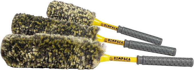 Chemical Guys Rimpaca Ultimate Wheel Brush Set - 3-Piece Wheel Cleaner Brush Kit with Soft Bristle Brushes for Cars Trucks SUVs Motorcycles and RVs - Safe for Rims Grilles and Tight Areas