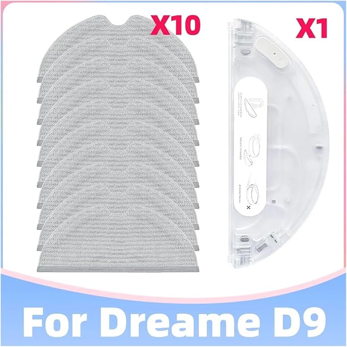 Compatible Compatible for Xiaomi Dreame L10 / L10 Pro / D9 / D9 Pro / D9 Max Black Vacuum Parts Water Tank Mop Pad Accessories(Set C)