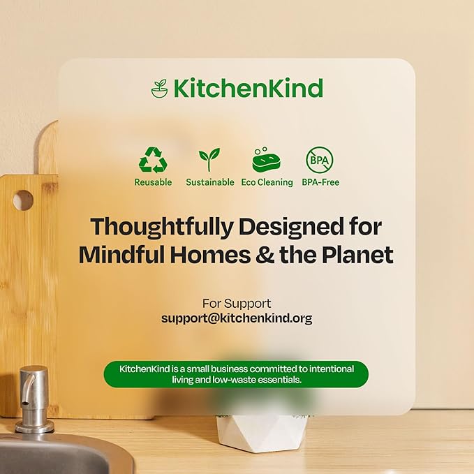 Clean &amp Kind Gift Set – Premium 6-Piece Eco-Friendly Bamboo Kitchen Brush Set with Natural Bristles &amp Wooden Handles