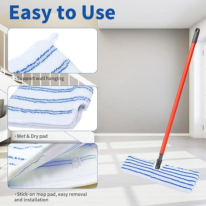 4 Pack Microfiber Mop Pads for O Cedar Mop Replace Head Flip Mop Refills Compatible with O-Cedar Hardwood Floor 'N More Reusable &amp Washable Mop Covers for Dry/Wet Use