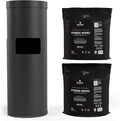 Wipex Black Floor Dispenser with Wipex Gym Wipes for Equipment Lavender Essential Oil 700ct Gym Wipe Pack of 2 Refill Rolls + Floor Dispenser Large 8x12 Fitness and Gym Hygiene Wipes