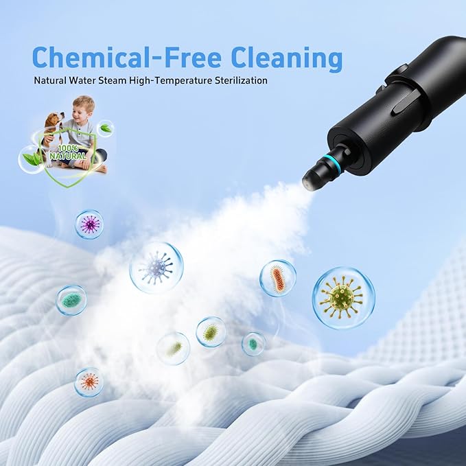 Steam Cleaner for Home(True High Temperature257℉)3-Levels Adjustable Handle Steamer for Cleaning1.9 Quart Steam Cleaner for Car2500W Handheld Steam CleanerClean GreaseDirtTile Furniture