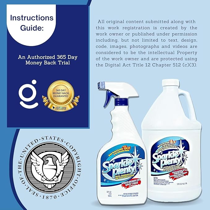 Sparkle Plenty Chandelier Cleaner Drip Dry Spray No Wipe -Dust Remover &amp Streak Free Glass Cleaner Spray for Crystal Chandelier &amp Window Screen -Versatile Household Cleaning Supplies (32 oz 1