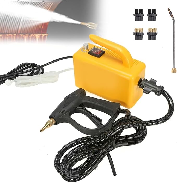 Handheld Steam Cleaner 2600W High Temperature Pressurized Steam Cleaner Handheld Steam Cleaner Machine Multipurpose Duty Steamer Can Quickly Clean Oil and Dust Multiple Protection
